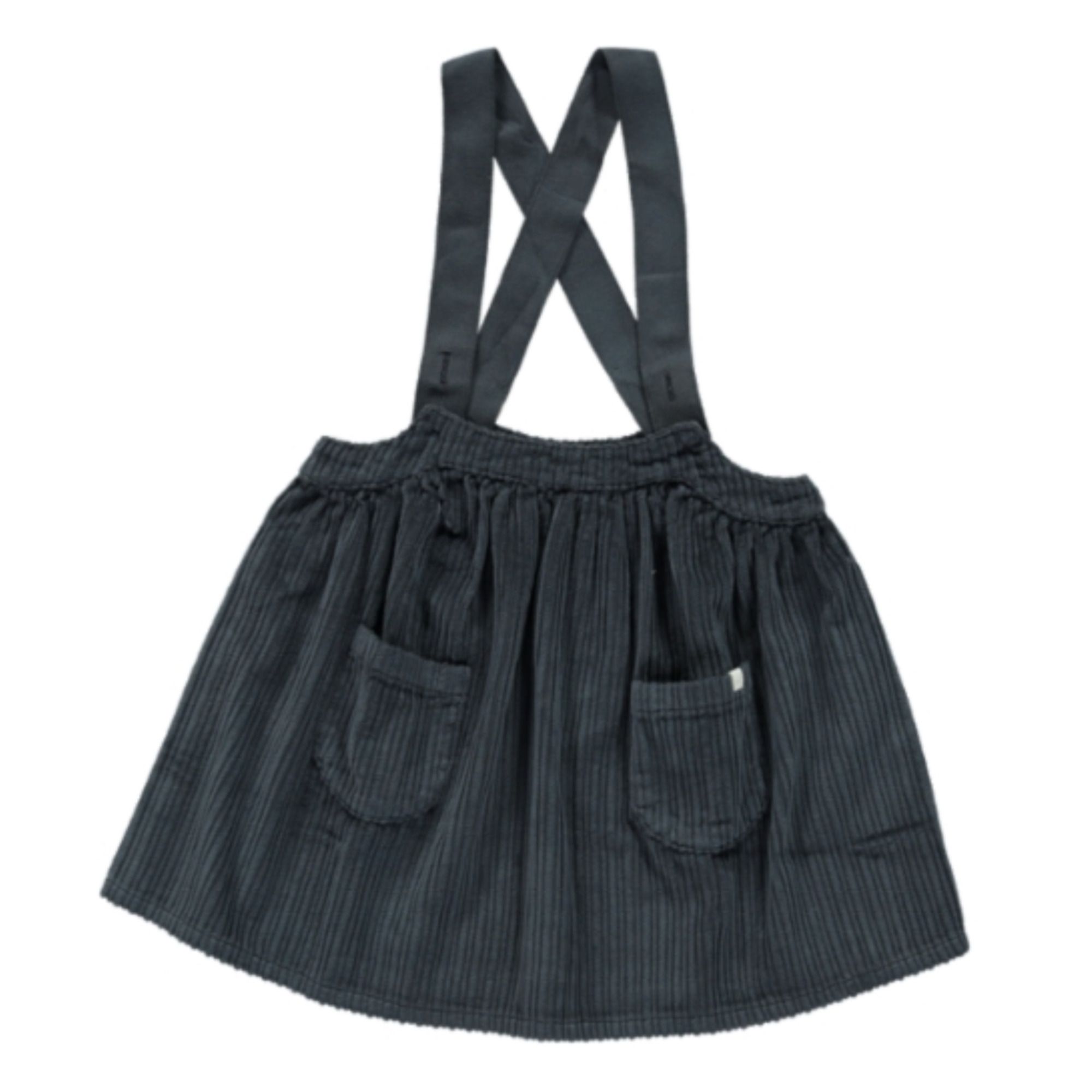 Maria Corduroy Suspender Skirt Charcoal grey- Product image n°0