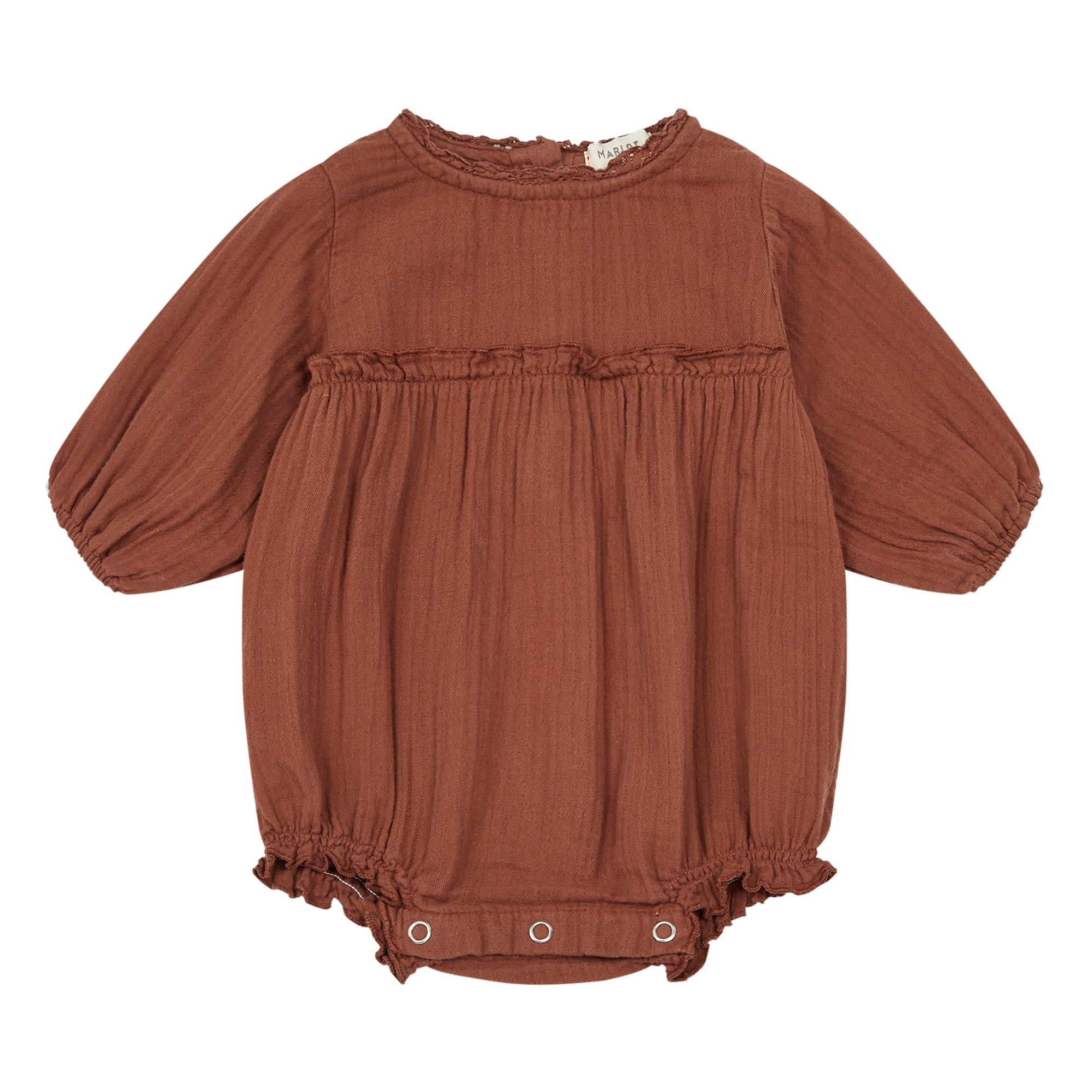 Marlot Paris - Barboteuse Gaze de Coton Lily - Fille - Vieux Rose