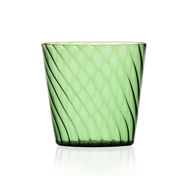 Vaso en borosilicato Canal | Verde