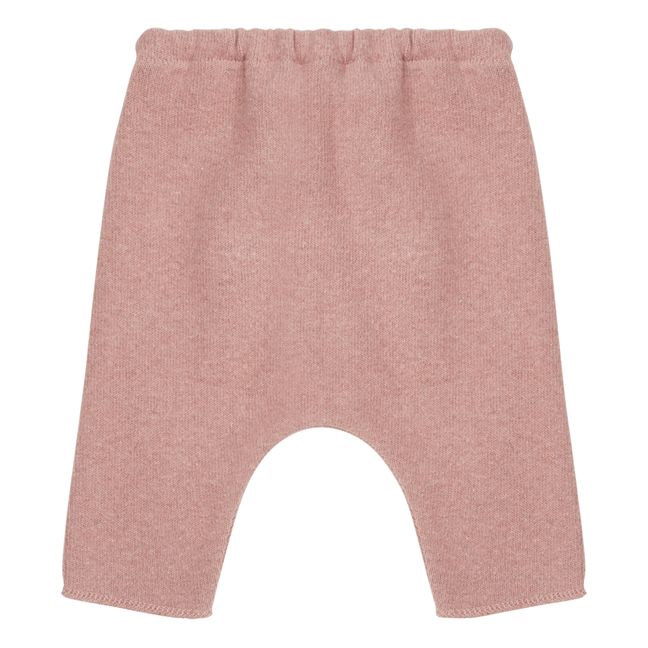 Recycled Knit Harem Trousers Pink