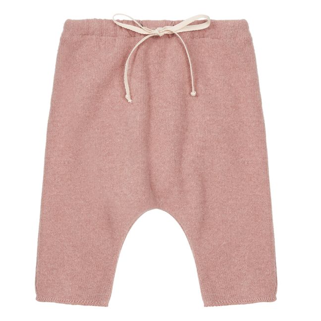 Recycled Knit Harem Trousers Pink
