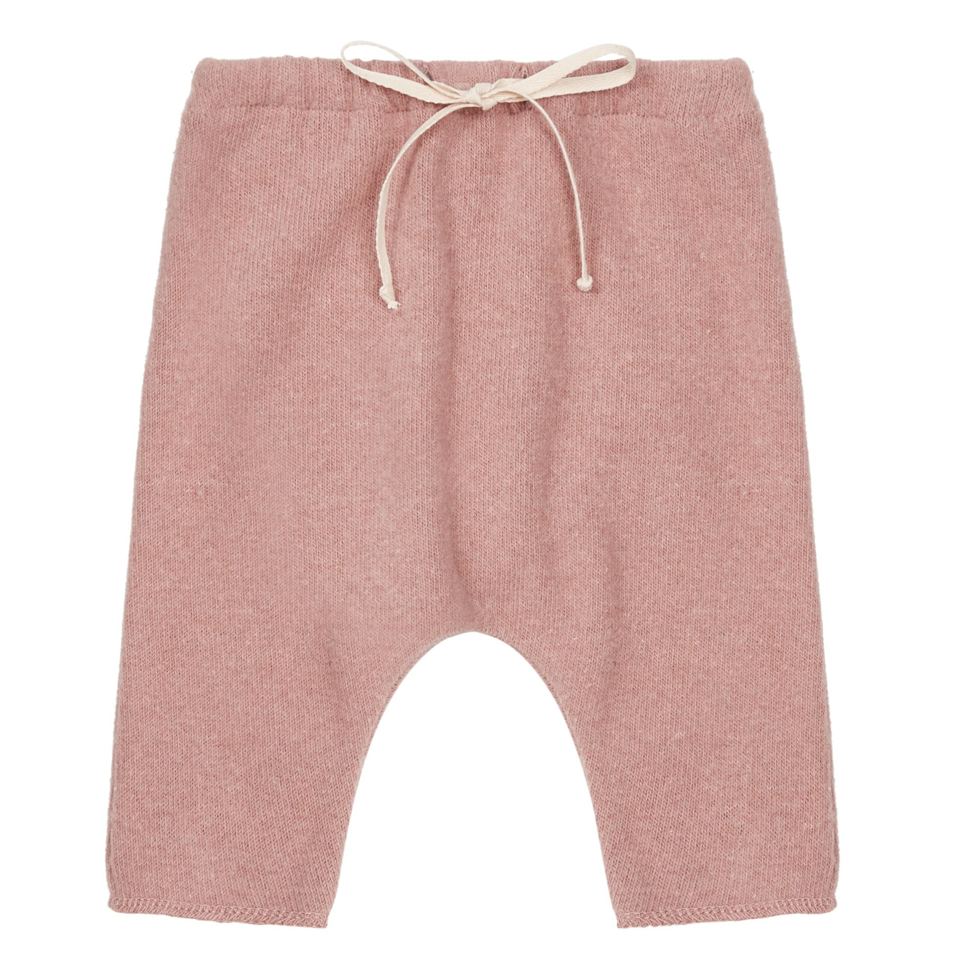 Pantaloni in stile Sarouel, in maglia riciclata Rosa Babe \u0026 Tess Moda Bebè  - Smallable