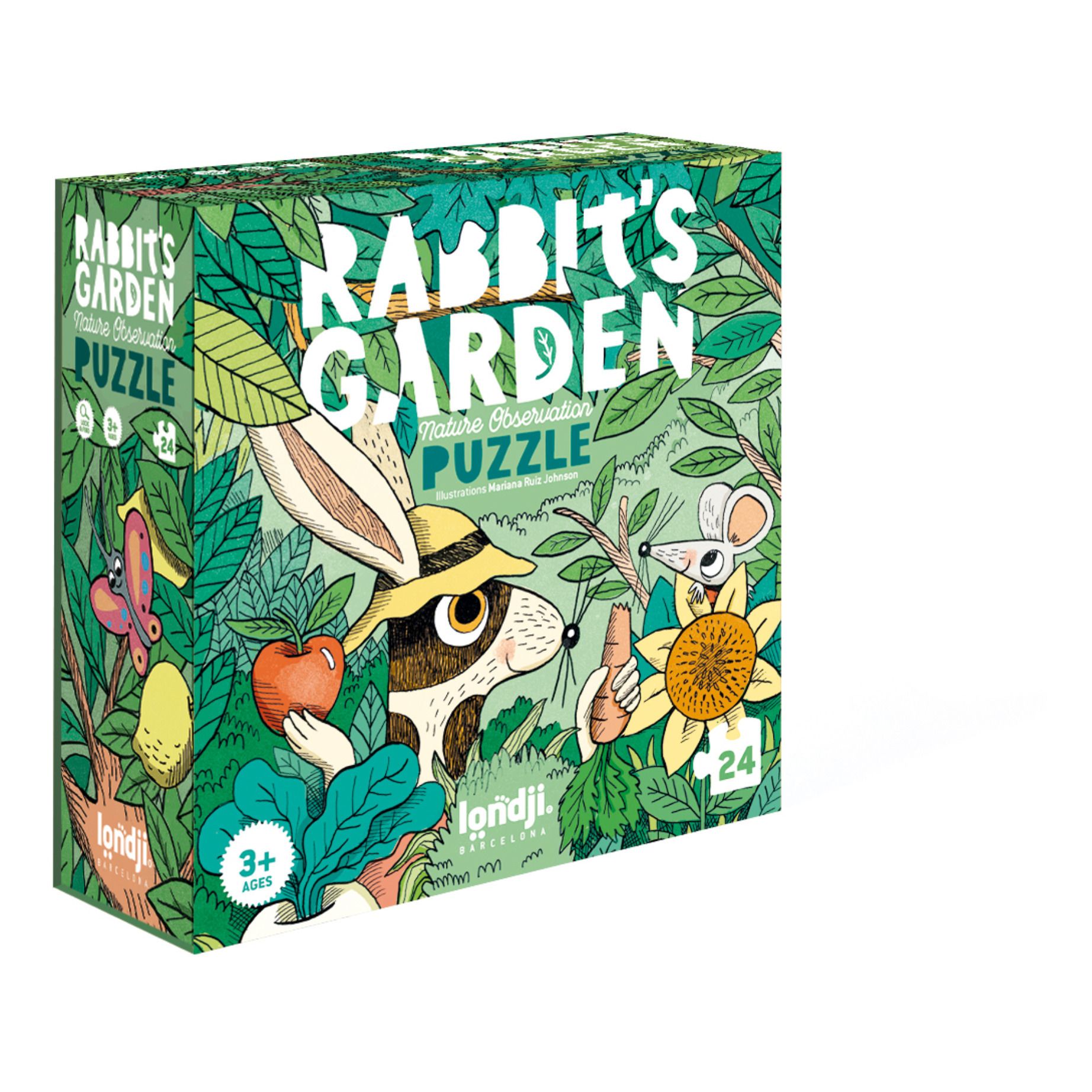 Londji - Puzzle Rabbit's Garden - 24 pièces - Multicolore