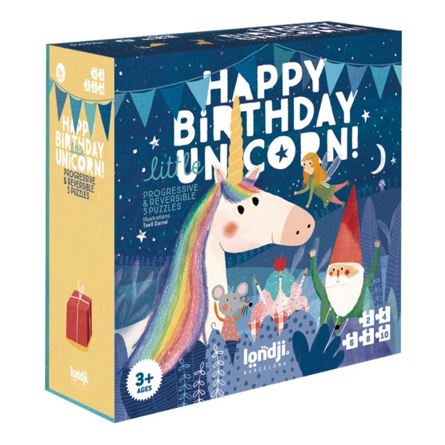 Puzzle Happy Birthday Unicorn - Set di 5