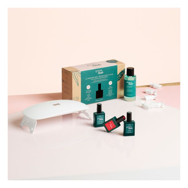 Cofanetto routine semi-permanente Green flash Popy Red - 15 ml | Poppy Red