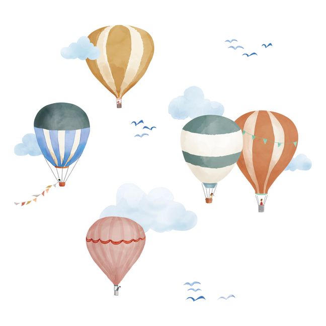 Easy Watercolour Hot Air Balloon Stickers