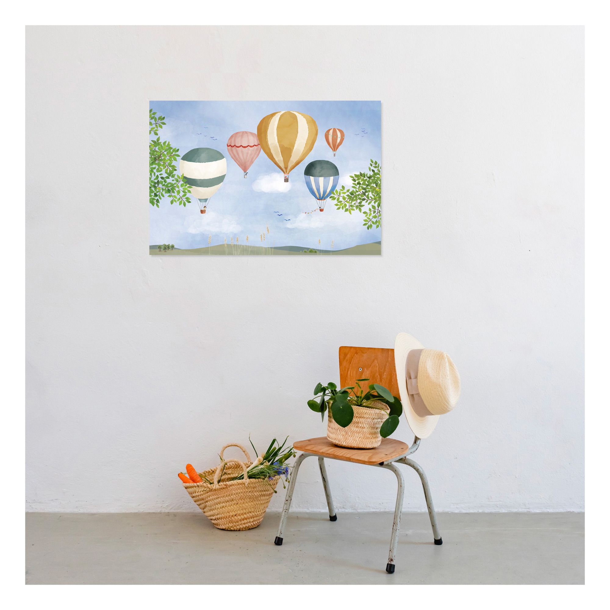 Watercolour Hot Air Balloon Poster- Product image n°1