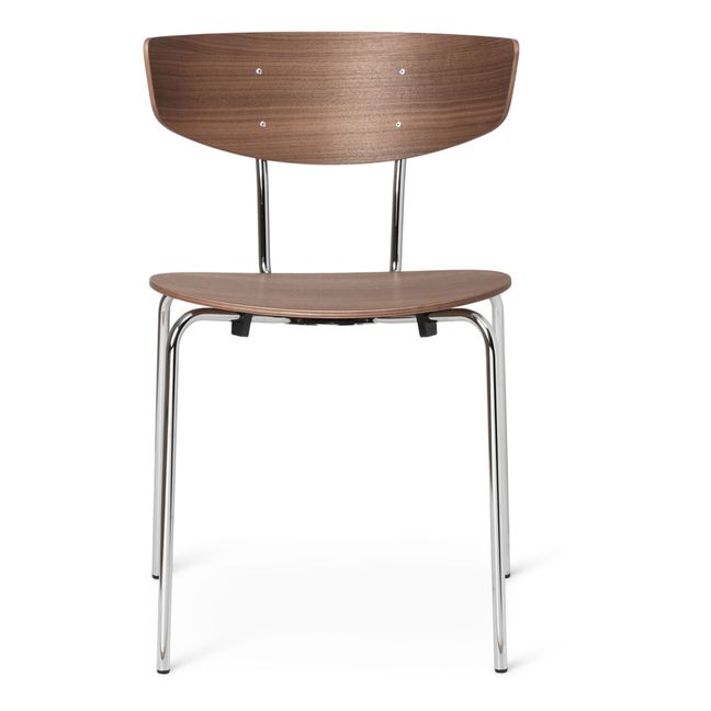 Herman Chair - FSC Wood, Chrome-Plated Frame Walnut