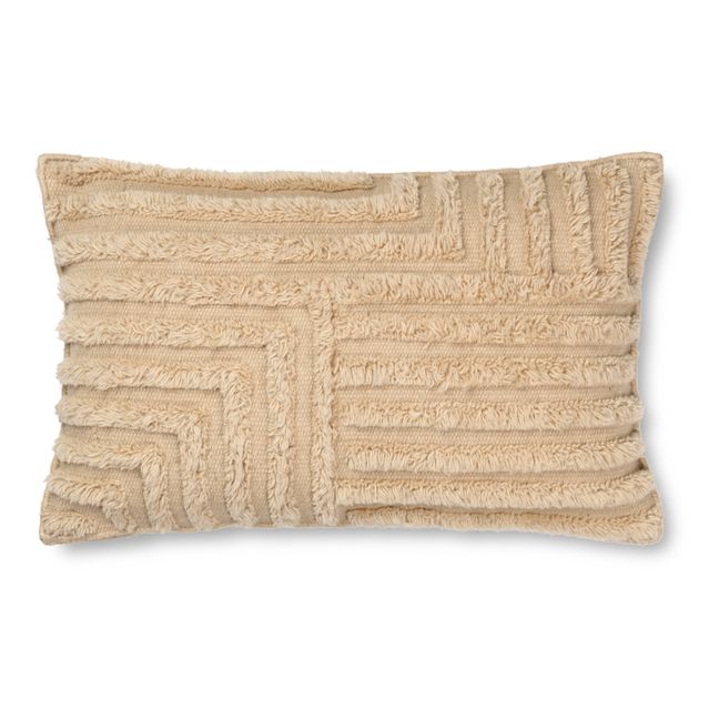 Crease Woollen Cushion Sabbia