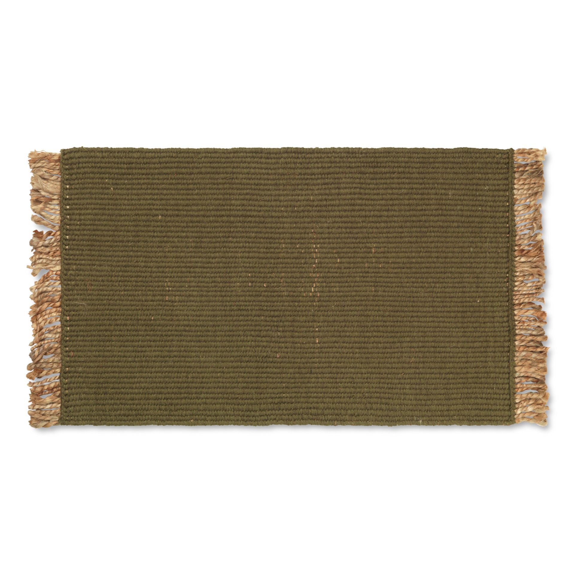 Ferm Living - Paillasson Block en matière recyclé - Vert olive