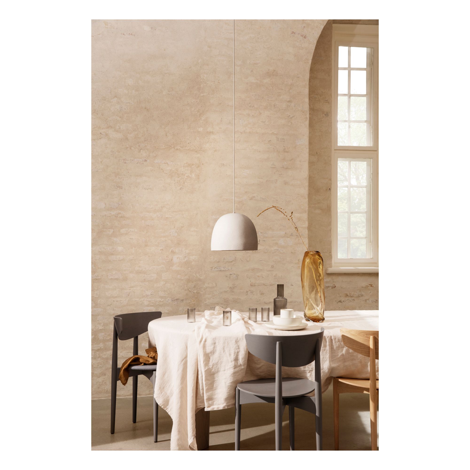 Speckle Ceramic Pendant Light Off white- Product image n°1