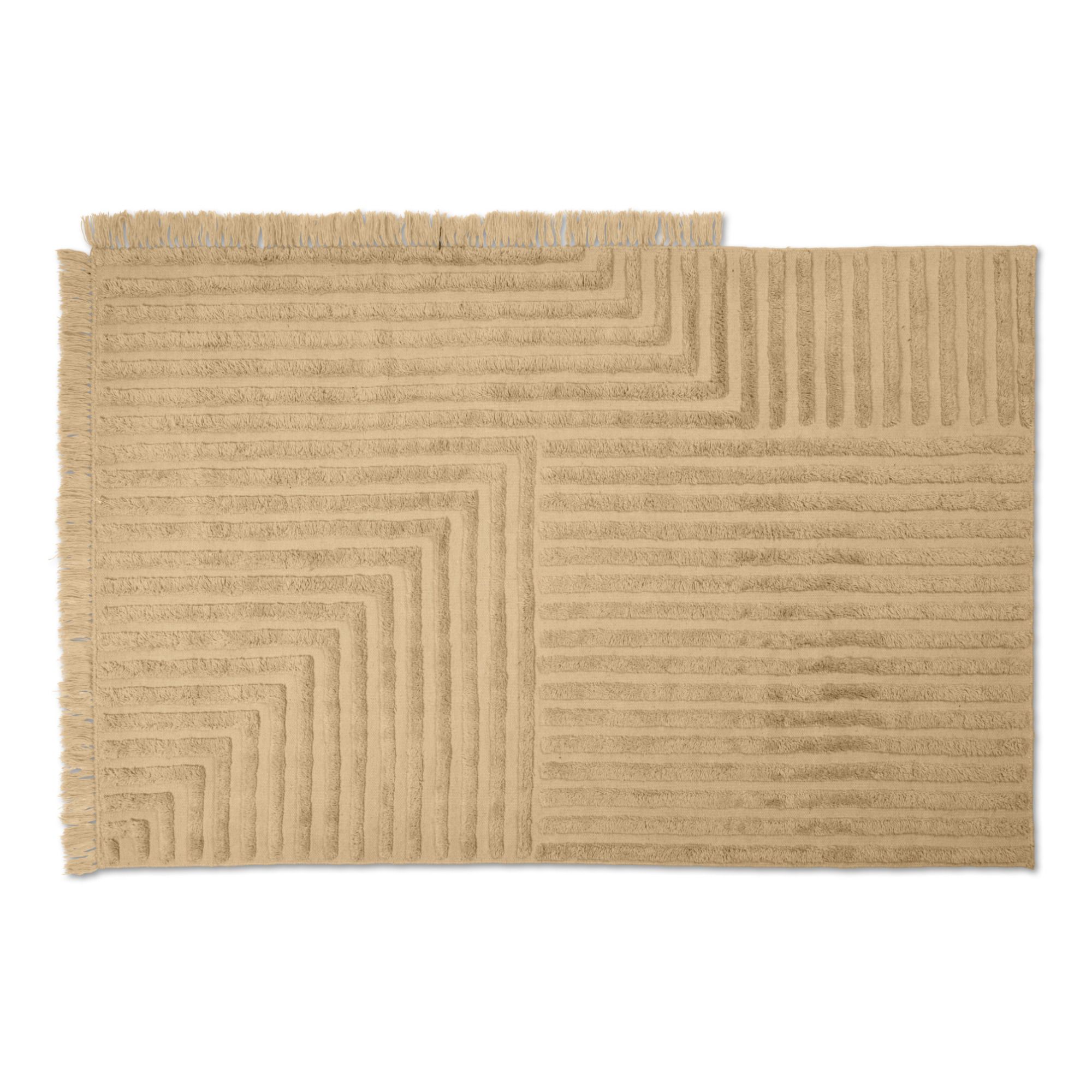 Ferm Living - Tapis Crease en laine - Beige