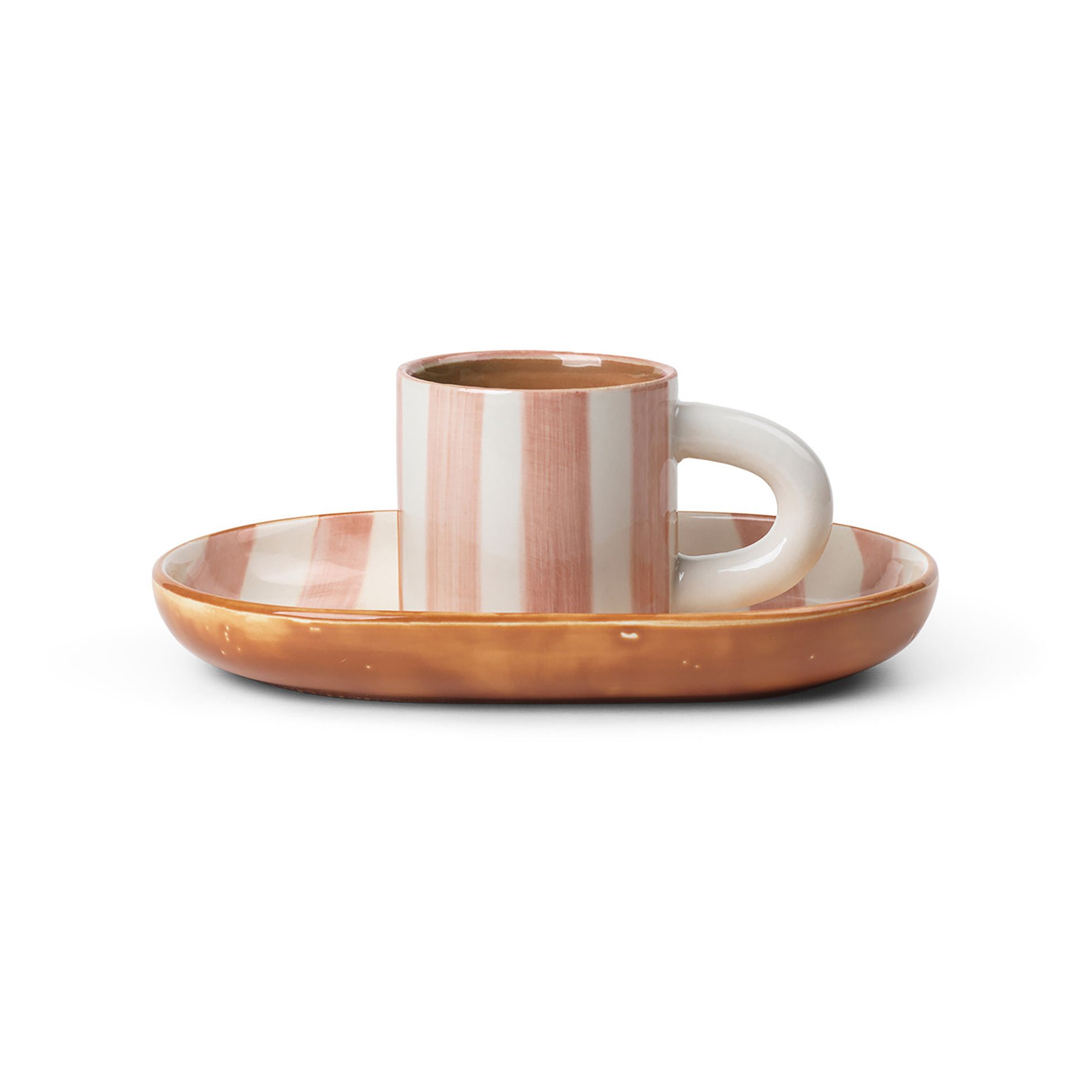 Tasse Milu et sous-tasse en porcelaine Rose- Image produit n°0