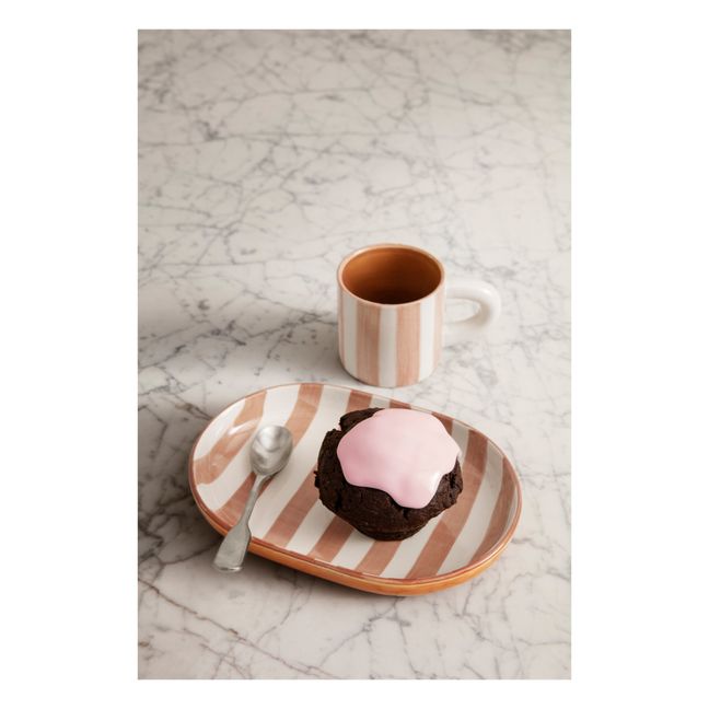 Tasse Milu et sous-tasse en porcelaine | Rose