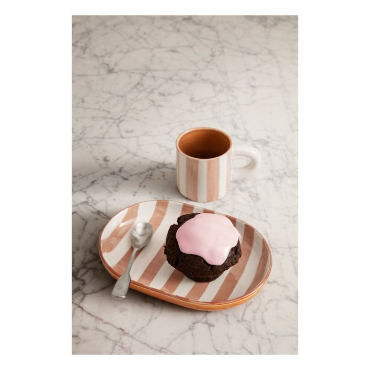 Tasse Milu et sous-tasse en porcelaine | Rose- Image produit n°1