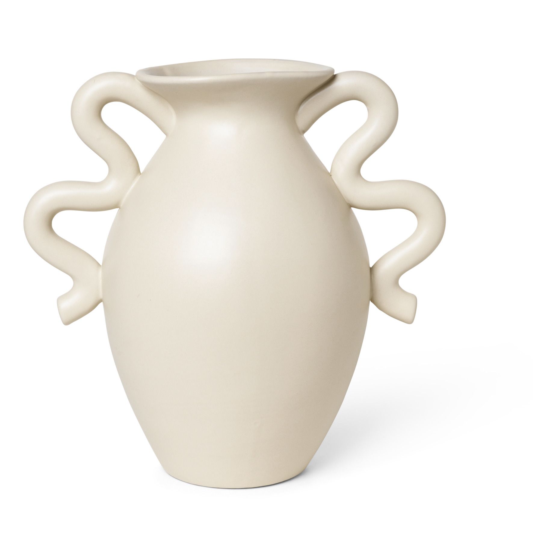 Vase Verso en grès  Crème Ferm Living Design Adulte