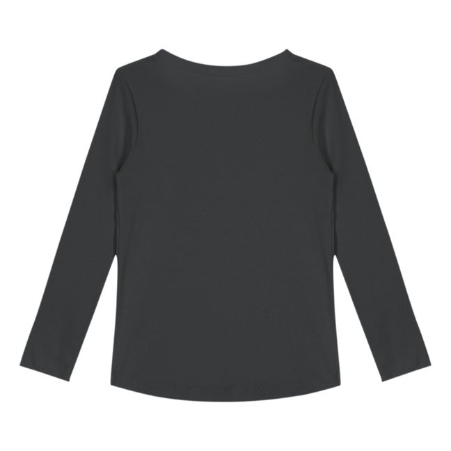T-shirt Henley Coton Bio - Capsule Homewear - Noir