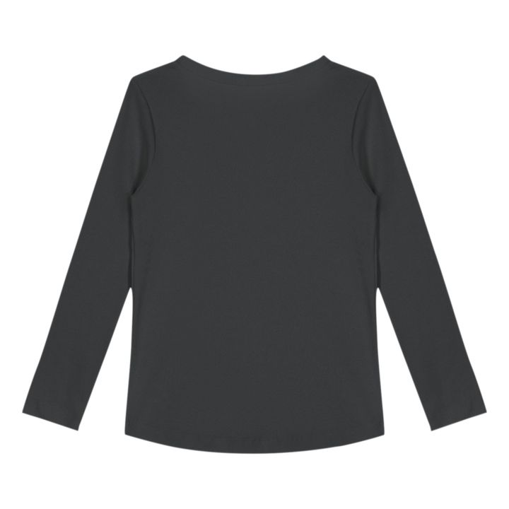 Henley T-Shirt aus Bio-Baumwolle - Homewear  | Schwarz- Produktbild Nr. 1