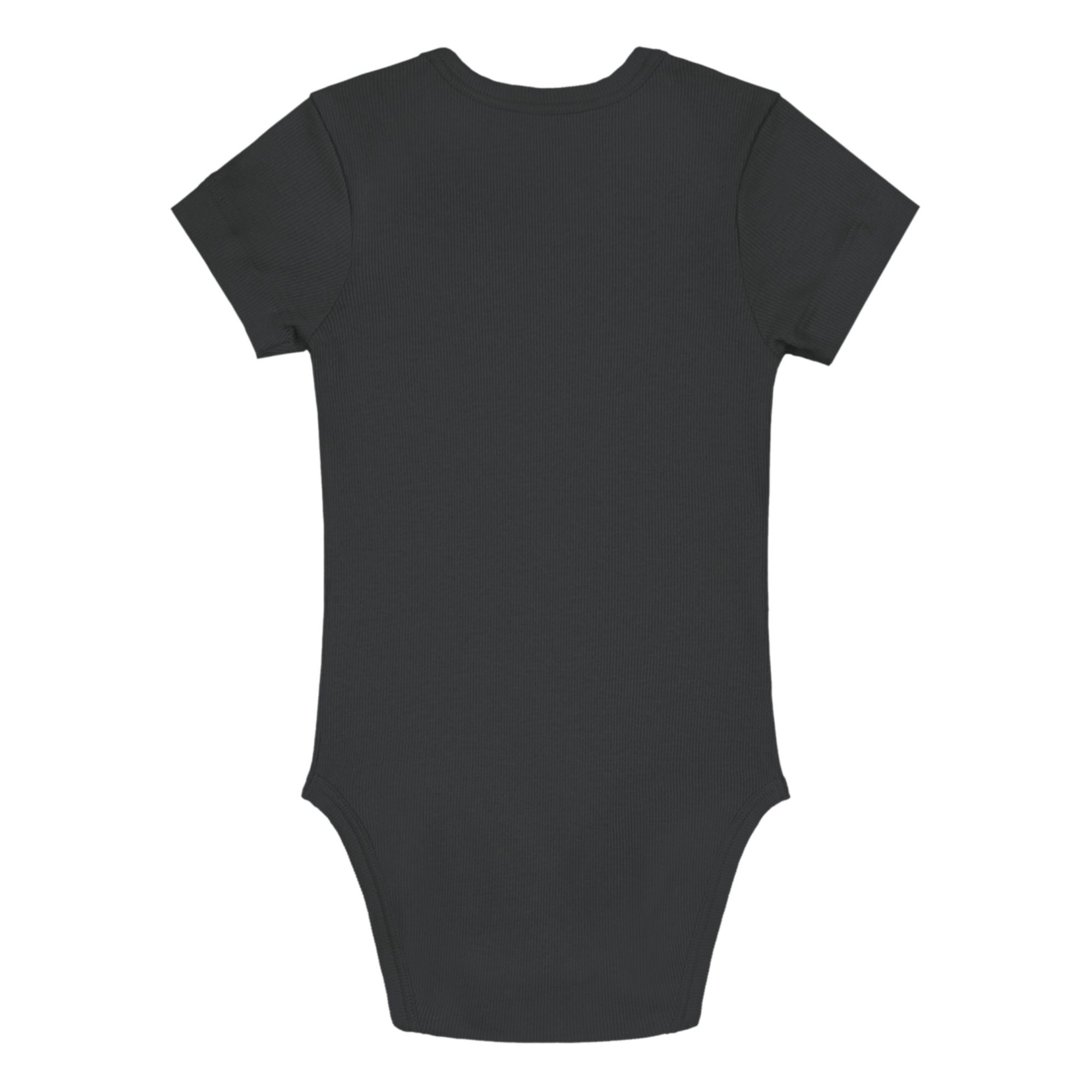 Body de manga corta de algodón orgánico - Capsule Homewear - Negro- Imagen del producto n°2