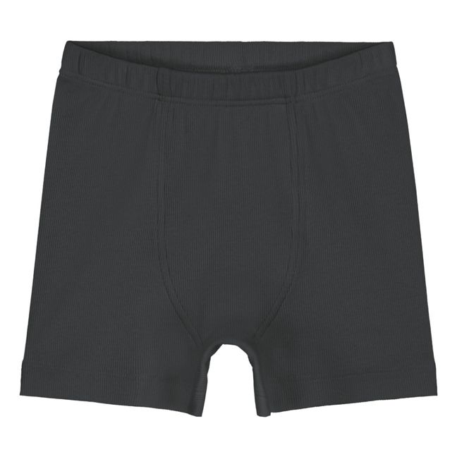 Pack of Two Organic Cotton Boxer Briefs - Capsule Homewear -  Black