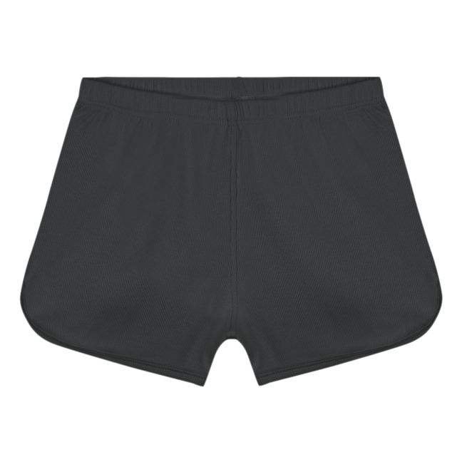 Pantalón corto de pijama de algodón orgánico - Capsule Homewear - Negro