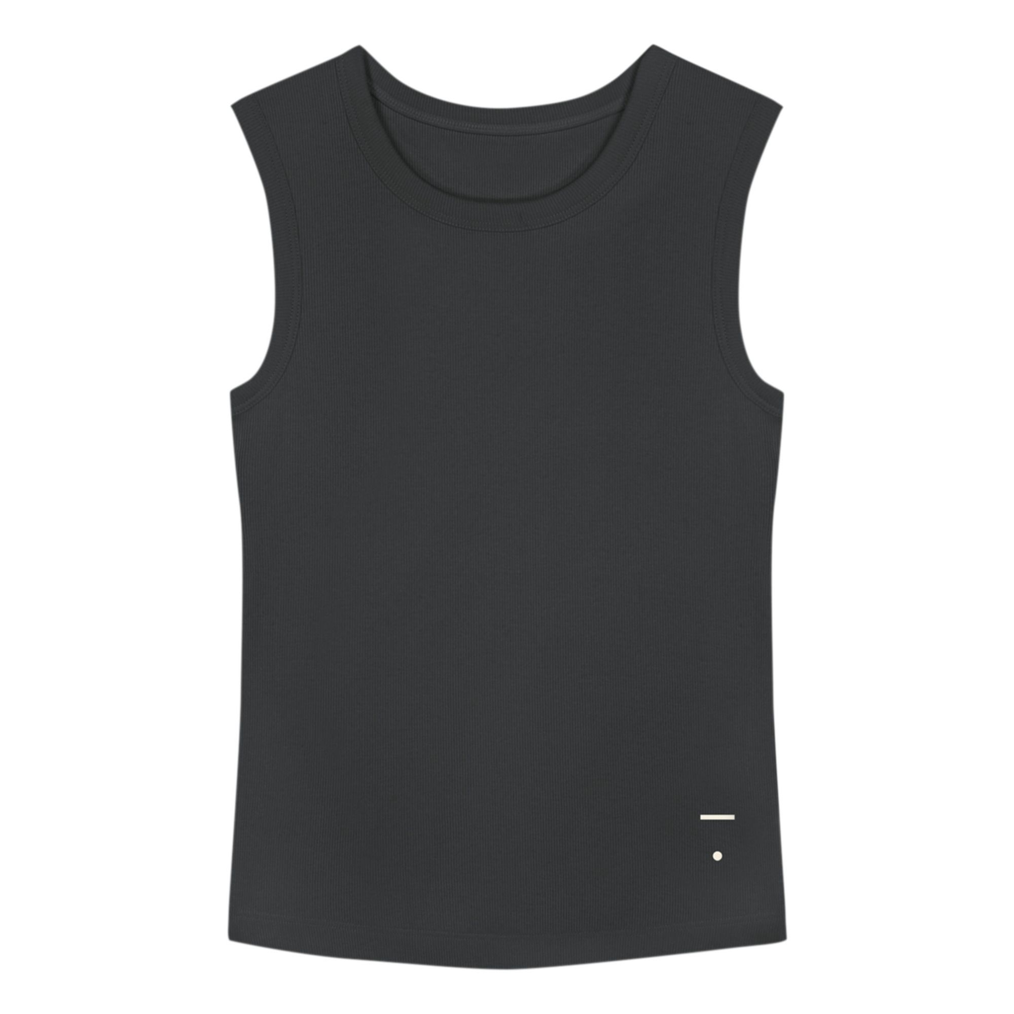 Pack of Two Organic Cotton Vests - Capsule Homewear - Black- Product image n°1