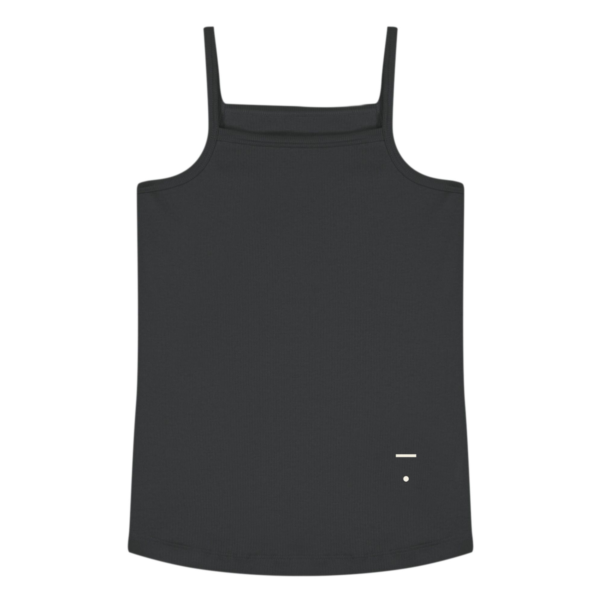 Pack of Two Organic Cotton Vests (Spaghetti Straps) - Capsule Homewear - Black- Product image n°1