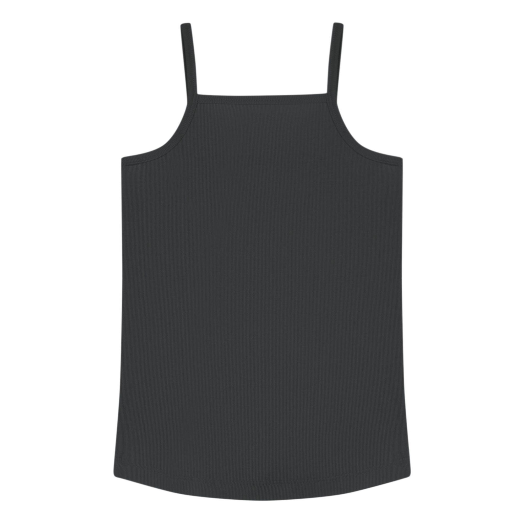 Pack of Two Organic Cotton Vests (Spaghetti Straps) - Capsule Homewear - Black- Product image n°2