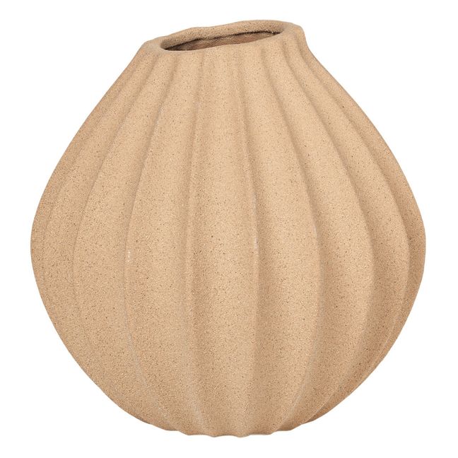 Wide Ceramic Vase Sand
