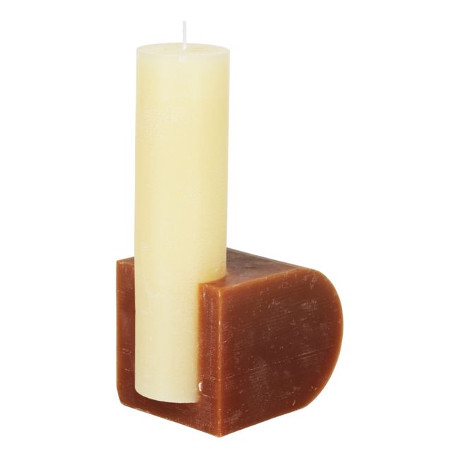 Block Candle Cremefarben