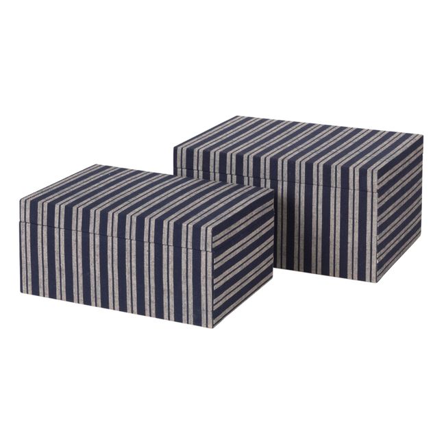 Boîte Cléo en carton - Set de 2 Bleu