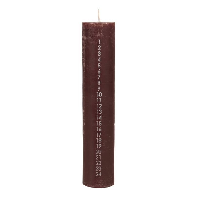 Rustic Advent Candle Marrone