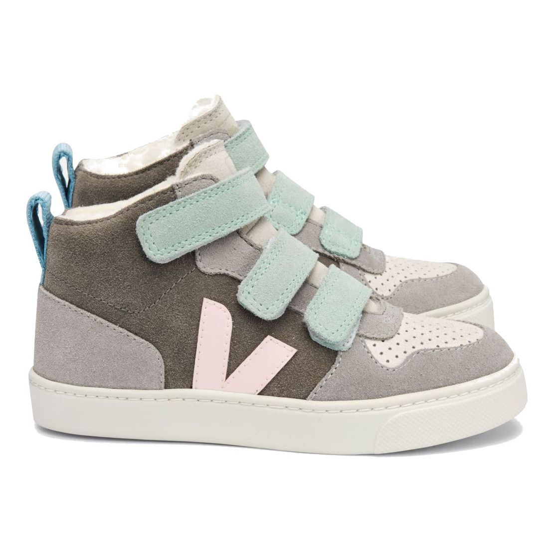 Esplar High-Top Velcro Fur-Lined Suede Sneakers Verdigris Veja Shoes ...