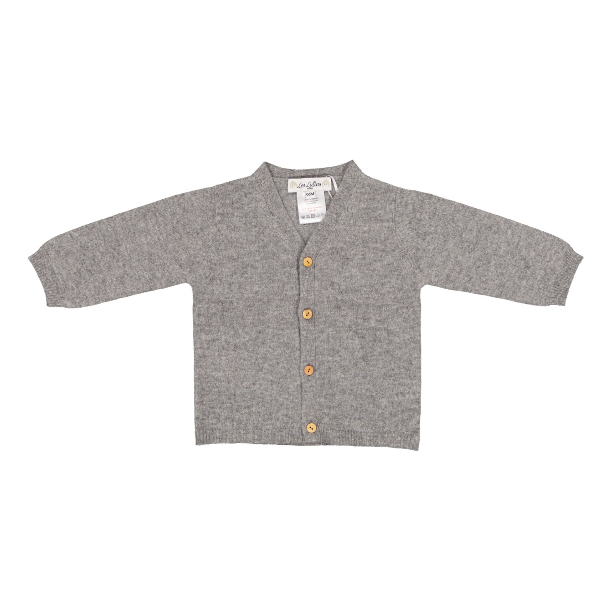 Les lutins - Gilet Cachemire Gabin - Fille - Gris
