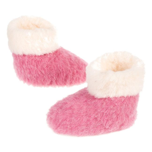 Pantofole alte in shearling | Rosa