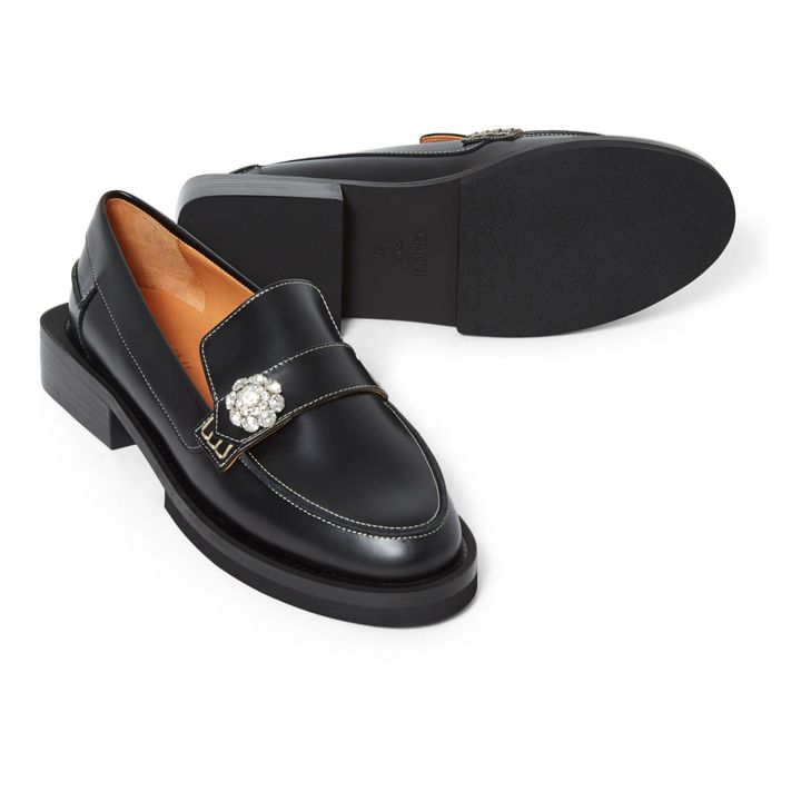 Mocassins Bijoux Cuir | Noir- Image produit n°3
