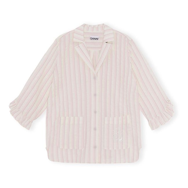 Striped Cotton Shirt Pink