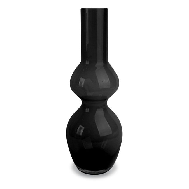 Vase Ovale en verre Noir