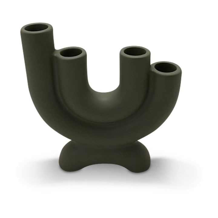 Kerzenhalter aus Keramik | Grau- Produktbild Nr. 0
