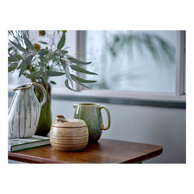 Vase Link aus Steingut | Grün