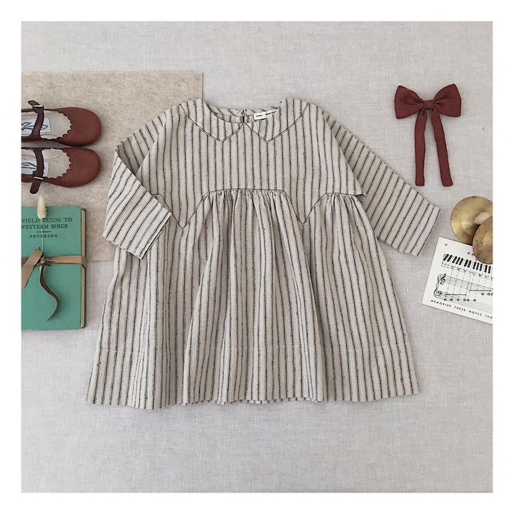 Soor Ploom - Millie Linen and Cotton Striped Dress - Ecru | Smallable