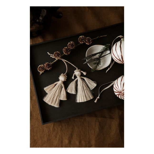 Boule de noël Anges en jute - Set de 2