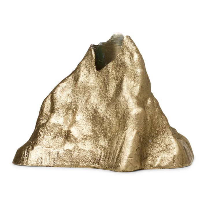 Stone Brass Candle Holder | Brass- Product image n°0