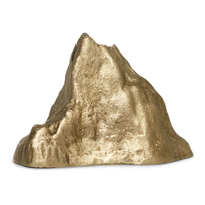 Stone Brass Candle Holder | Brass- Product image n°2