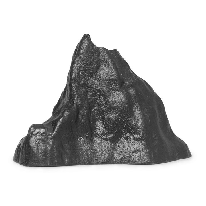 Bougeoir Stone en aluminium recyclé Noir- Image produit n°2