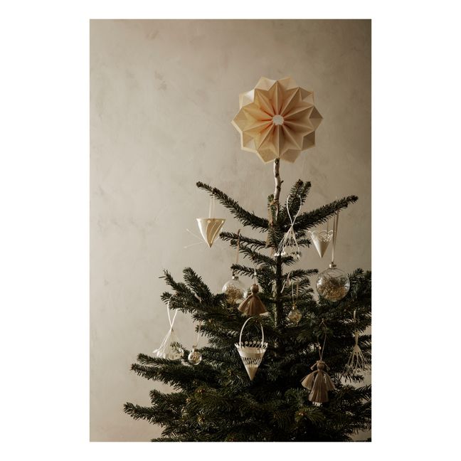 Etoile de Noël Star Sun en papier FSC  | Blanc cassé