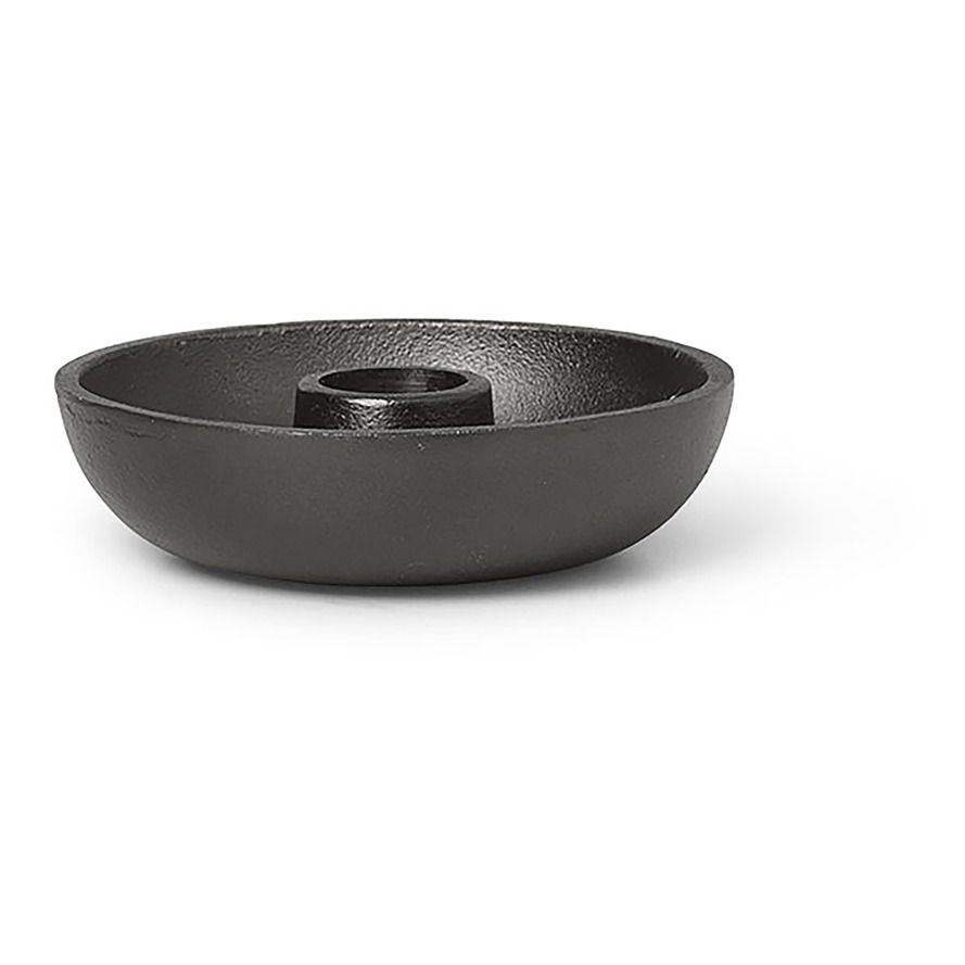 Ferm Living - Bougeoir Bowl en aluminium recyclé - Noir