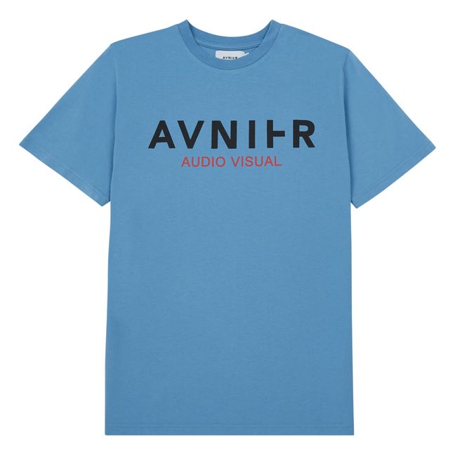 Camiseta de algodón orgánico Audiovisual Azul Cielo
