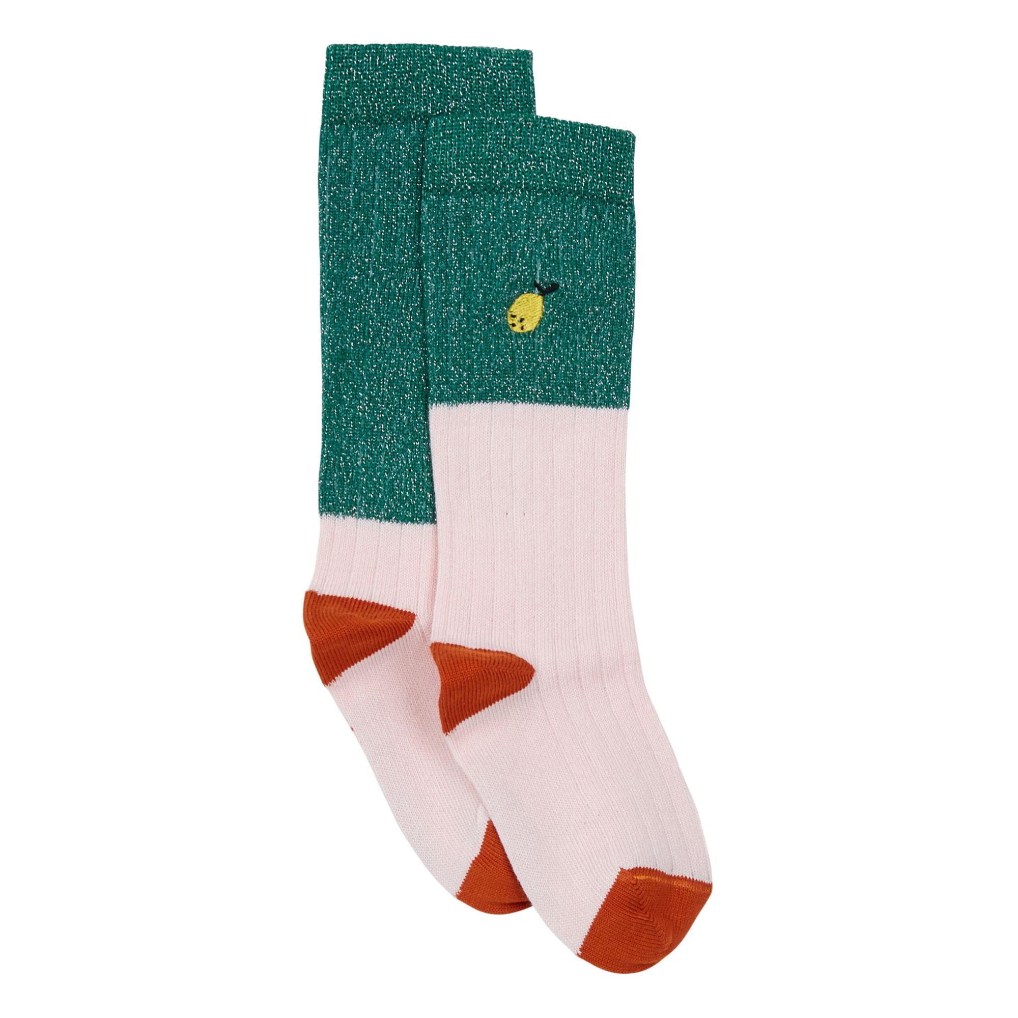 Sticky Lemon - Chaussettes Glitter - Fille - Rose