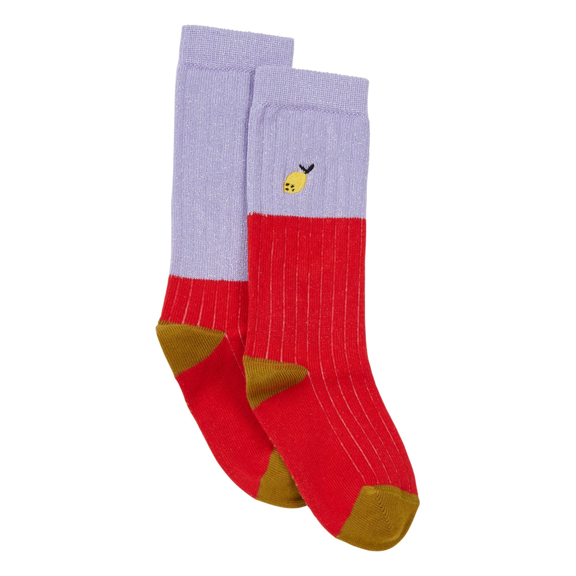 Sticky Lemon - Chaussettes Glitter - Fille - Rouge